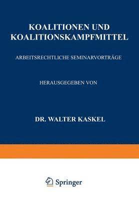 bokomslag Koalitionen und Koalitionskampfmittel