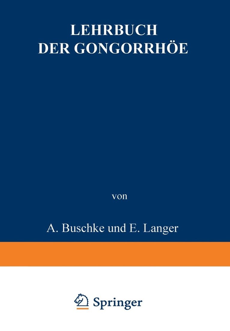 Lehrbuch der Gonorrhe 1