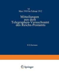 bokomslag Mitteilungen aus dem Telegraphen-Versuchsamt des Reichs-Postamts