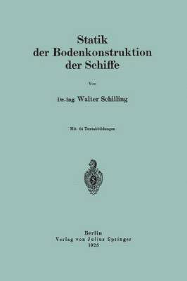 bokomslag Statik der Bodenkonstruktion der Schiffe