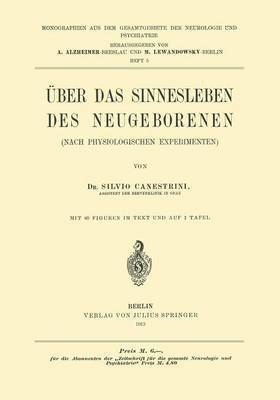 Silvio Canestrini - Über das Sinnesleben des Neugeborenen, Häftad
