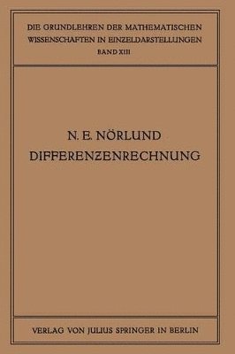 Vorlesungen ber Differenzenrechnung 1