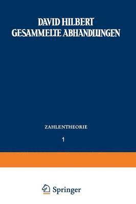 David Hilbert - Gesammelte Abhandlungen, Häftad