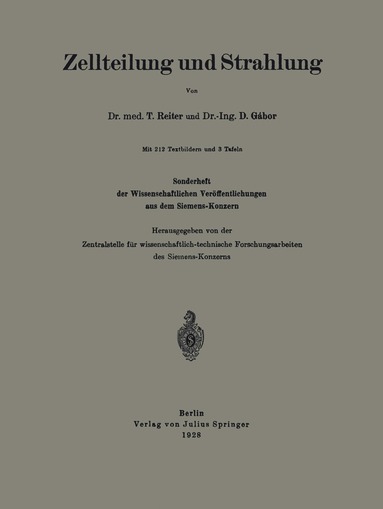 bokomslag Zellteilung und Strahlung