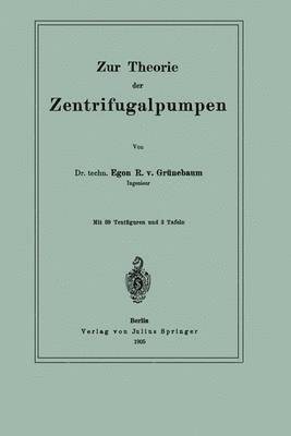 bokomslag Zur Theorie der Zentrifugalpumpen