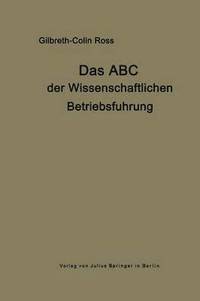 bokomslag Das ABC der wissenschaftlichen Betriebsfhrung