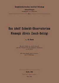 bokomslag Das Adolf Schmidt-Observatorium Niemegk (Kreis Zauch-Belzig)