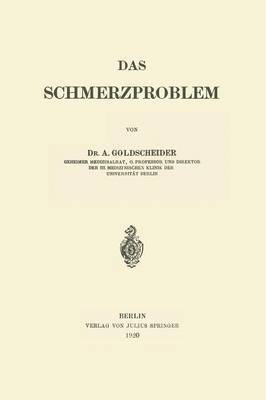 bokomslag Das Schmerzproblem