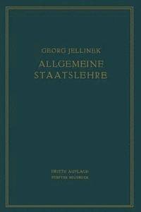 bokomslag Allgemeine Staatslehre