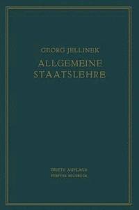 bokomslag Allgemeine Staatslehre