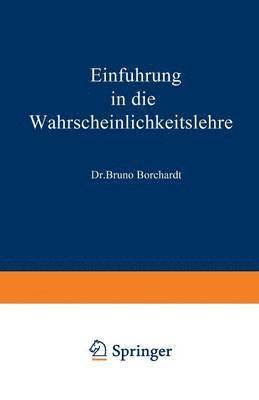 bokomslag Einführung in die Wahrscheinlichkeitslehre