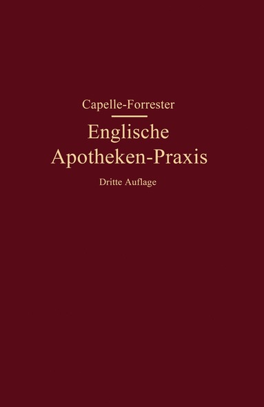 bokomslag Englische Apotheken-Praxis