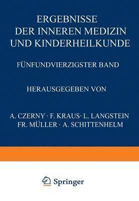 bokomslag Ergebnisse der Inneren Medizin und Kinderheilkunde