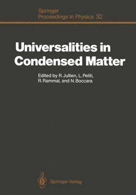 Universalities in Condensed Matter 1