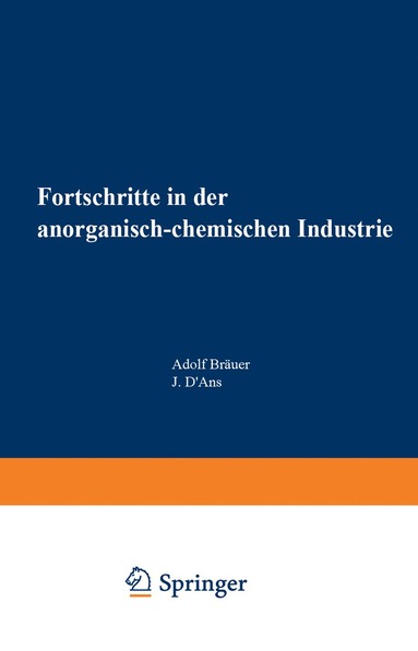 bokomslag Fortschritte in der anorganisch-chemischen Industrie