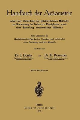 bokomslag Handbuch der Arometrie