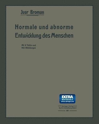 bokomslag Normale und abnorme Entwicklung des Menschen