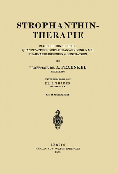 bokomslag Strophanthintherapie