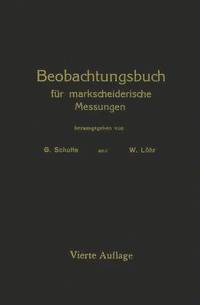 bokomslag Beobachtungsbuch fr markscheiderische Messungen