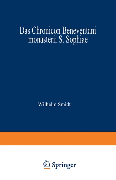 bokomslag Das Chronicon Beneventani monasterii S. Sophiae