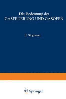 bokomslag Die Bedeutung der Gasfeuerung und Gasfen