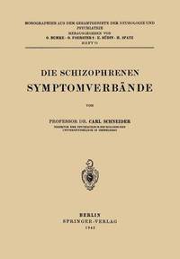 bokomslag Die Schizophrenen Symptomverbande
