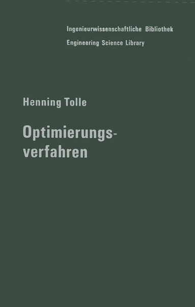 H. Tolle - Optimierungsverfahren, Häftad