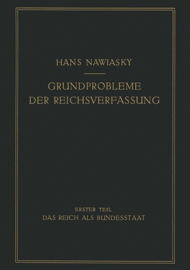 bokomslag Grundprobleme der Reichsverfassung