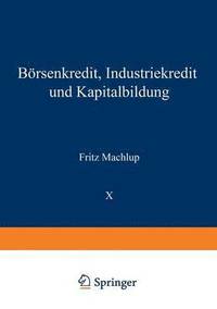 bokomslag Brsenkredit, Industriekredit und Kapitalbildung