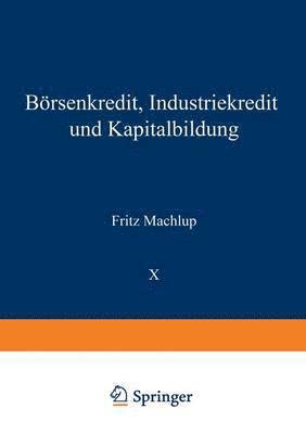 bokomslag Brsenkredit, Industriekredit und Kapitalbildung