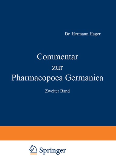 bokomslag Commentar zur Pharmacopoea Germanica