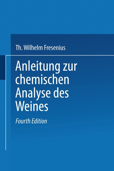 bokomslag Anleitung zur chemischen Analyse des Weines