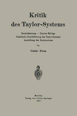 Kritik des Taylor-Systems 1