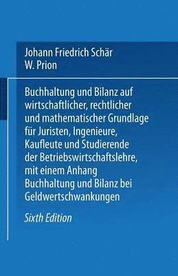 Johann Friedrich Schär, W. Prion - Buchhaltung und Bilanz, Häftad