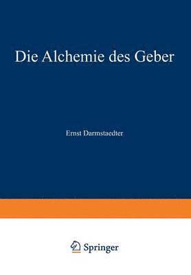 bokomslag Die Alchemie des Geber