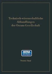 bokomslag Technisch-Wissenschaftliche Abhandlungen Der Osram-Gesellschaft