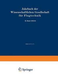 bokomslag Jahrbuch der Wissenschaftlichen Gesellschaft fr Flugtechnik