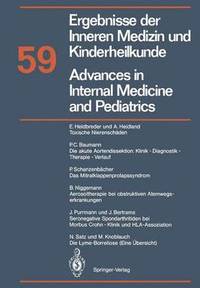 bokomslag Advances in Internal Medicine and Pediatrics / Ergebnisse der Inneren Medizin und Kinderheilkunde