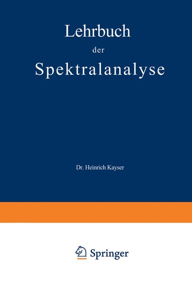 bokomslag Lehrbuch der Spektralanalyse