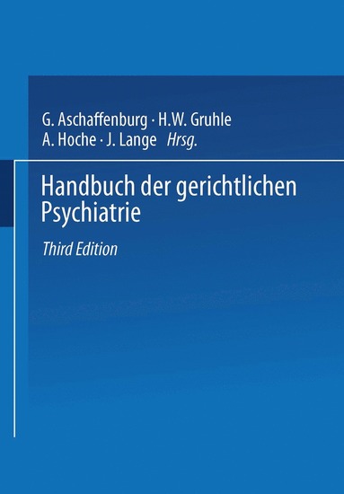 bokomslag Handbuch der Gerichtlichen Psychiatrie