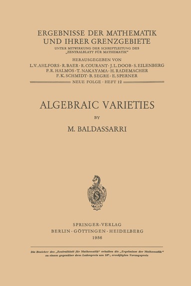 M. Baldassarri - Algebraic Varieties, Häftad