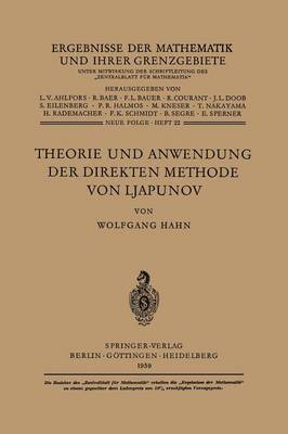 Theorie und Anwendung der direkten Methode von Ljapunov 1