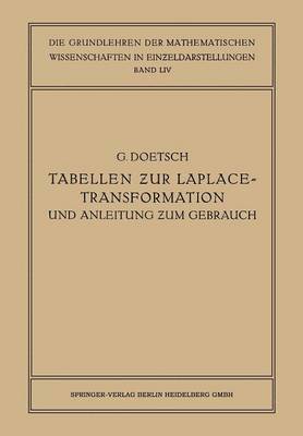 bokomslag Tabellen zur Laplace-Transformation und Anleitung zum Gebrauch