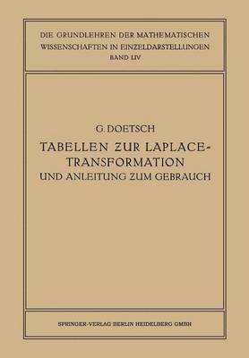 bokomslag Tabellen zur Laplace-Transformation und Anleitung zum Gebrauch