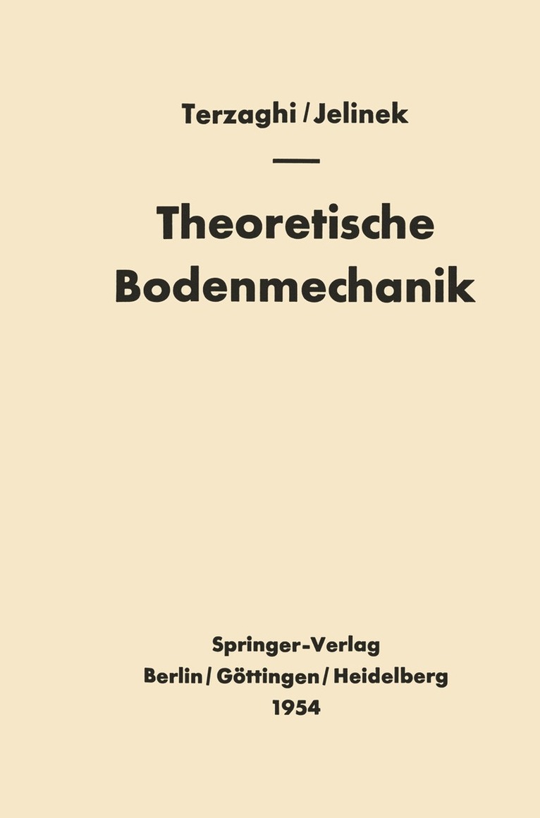 Karl Terzaghi - Theoretische Bodenmechanik, Häftad