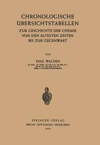 bokomslag Chronologische bersichtstabellen