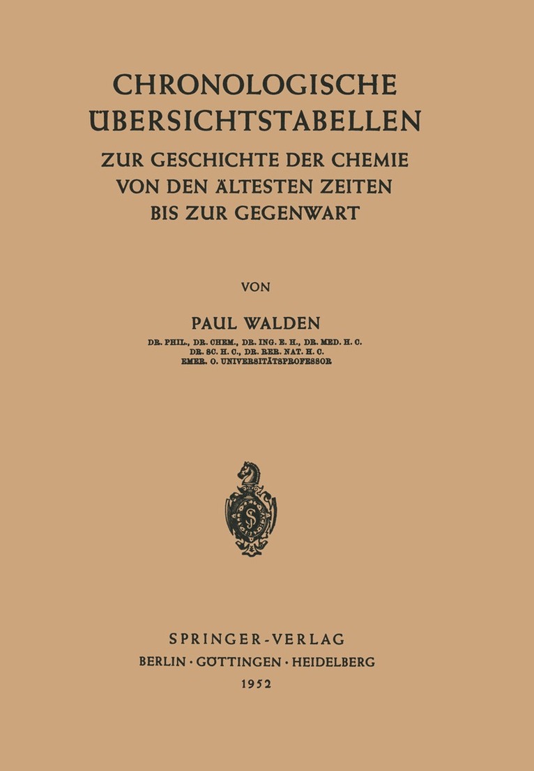 Chronologische UEbersichtstabellen 1