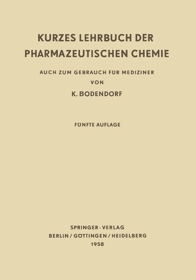 bokomslag Kurzes Lehrbuch der Pharmazeutischen Chemie