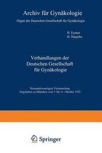 bokomslag Verhandlungen der Deutschen Gesellschaft fr Gynkologie