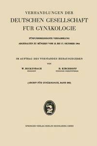 bokomslag Verhandlungen der Deutschen Gesellschaft fr Gynkologie